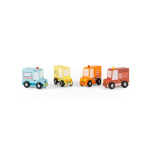 Set 4 Camion in Legno di Moulin Roty