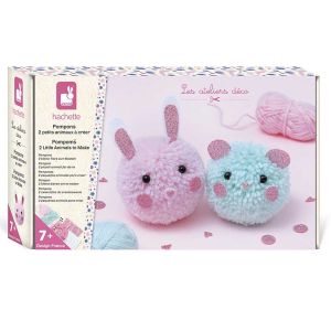 ciondoli pompon animali per zaino scuola lavoretto manuale bambini janod