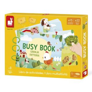 Busy Book La Fattoria Janod libro attivit&agrave; cartone FSC - Bindi Giochi
