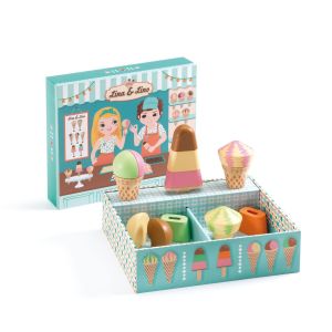 Gelateria Lina e Lino Djeco gioco chiosco gelati in legno - Bindi Giochi