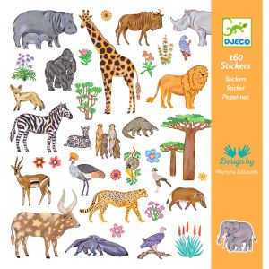 Stickers Animali della Savana di Djeco
