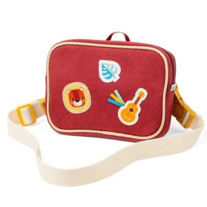 Marsupio rosso per bambini Lilliputiens con motivi giungla e natura - Bindi Giochi