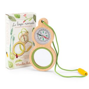 Grande lente ingrandimento con manici Moulin Roty 3 zoom Le Jardin bambini 3 anni - Bindi Giochi
