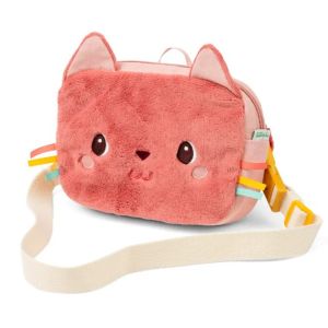 Marsupio pochette e tracolla rosa in velluto Jeanne la gatta Lilliputiens - Bindi Giochi