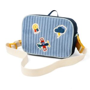 Accessorio 3-in-1 azzurro per bambini: marsupio, tracolla e tasca per zaino - Bindi Giochi