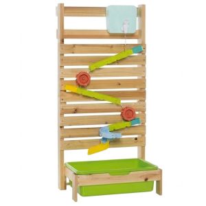 Pannello Giochi Acqua Verticale Outdoor Active legno 32 elementi canali ruote 3 anni - Bindi Giochi