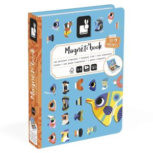 Gioco magnetico Pesci Tropicali Janod scatola libro regalo 3 anni originale - Bindi Giochi