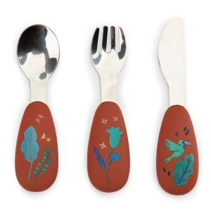 Set Posate Blu Puce & Pilou di Moulin Roty