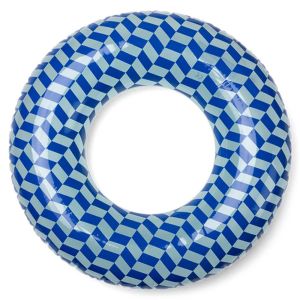 Salvagente gonfiabile a scacchi blu e bianchi Swim Essentials 90 cm - Bindi Giochi