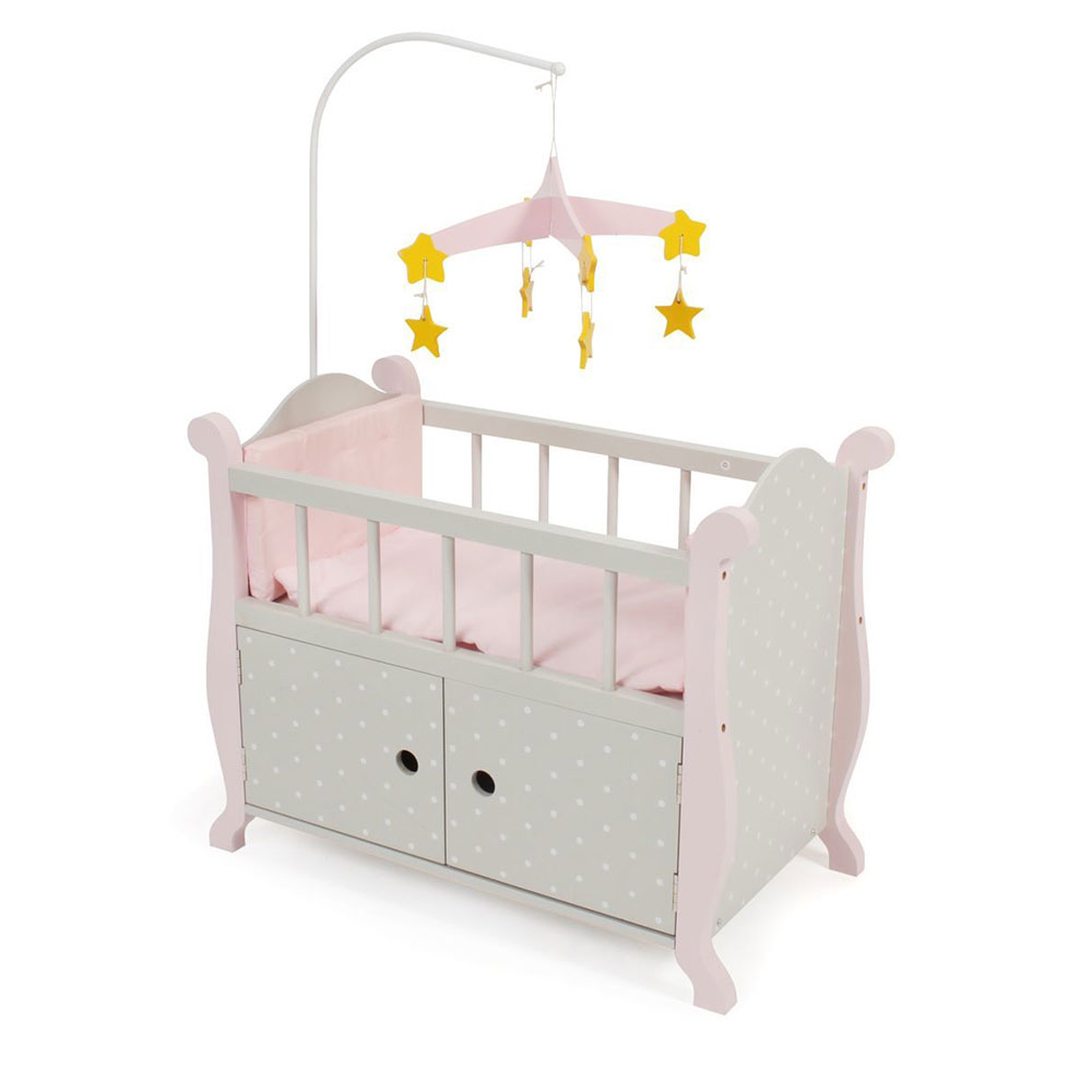 lettino legno bambole